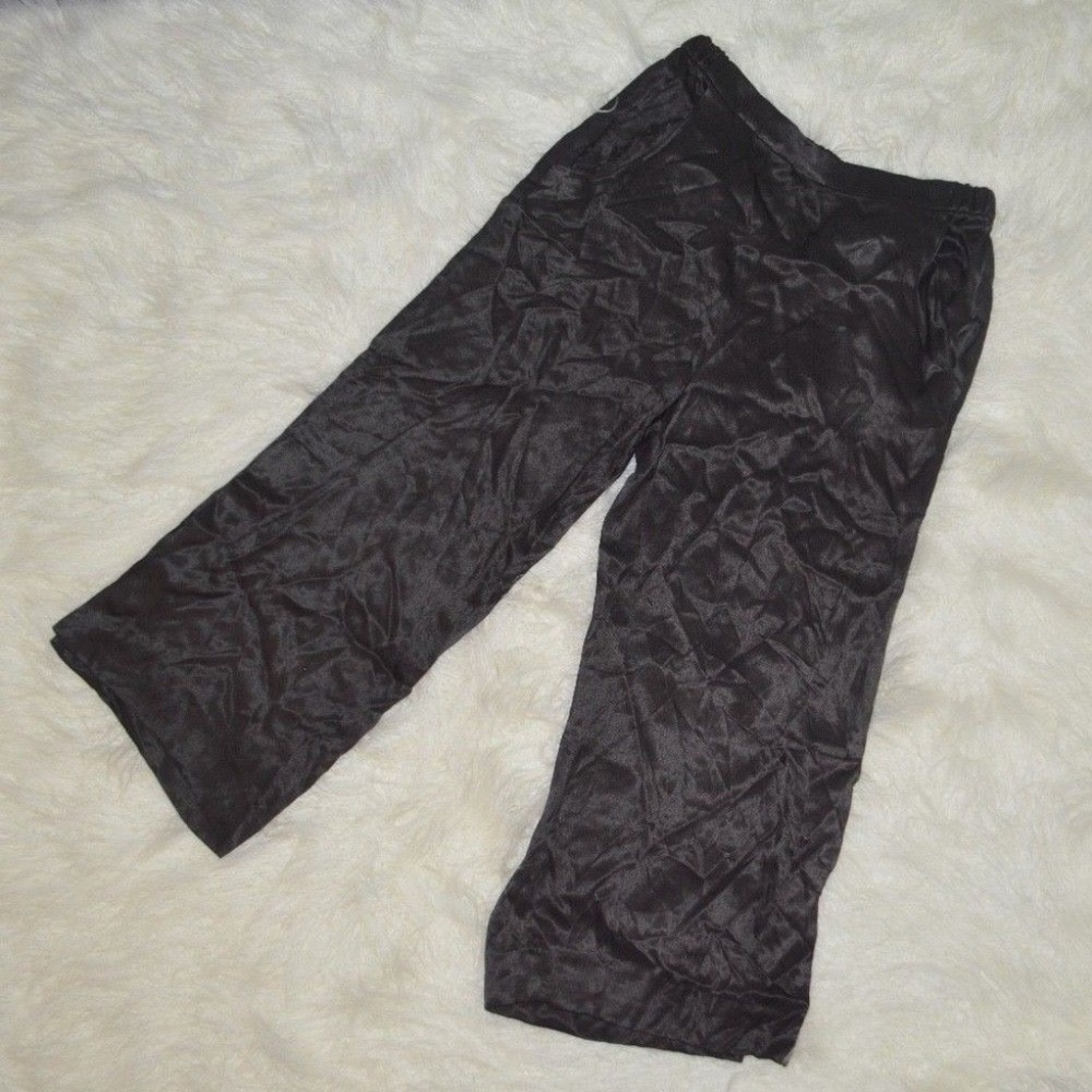 Zara Trafaluc Satiny Silky Black Gaucho Pants